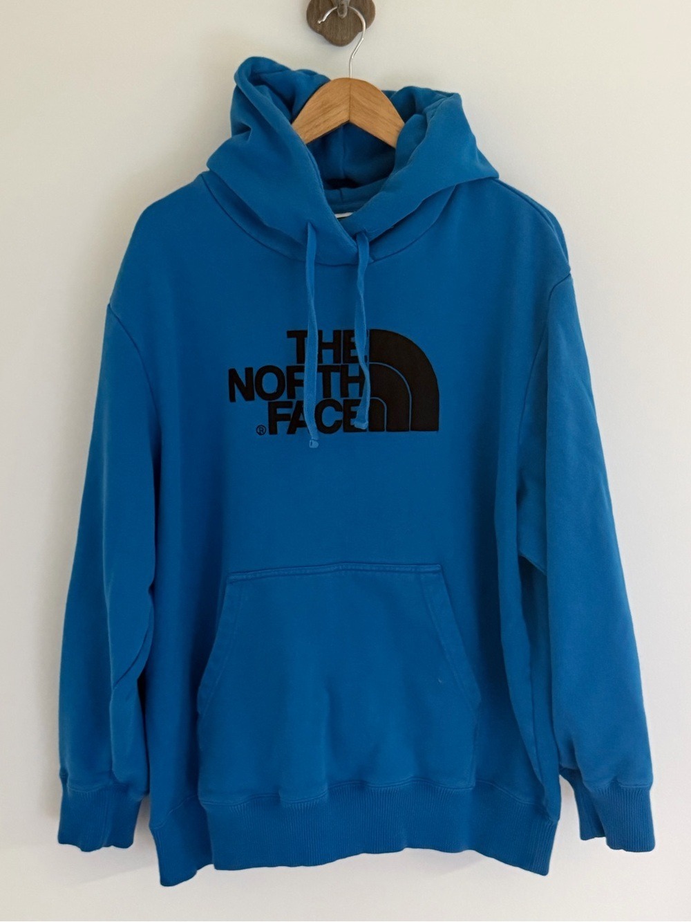 Gorpcore The North Face Logo Hoodie XXL Blue Pullover Sweatshirt